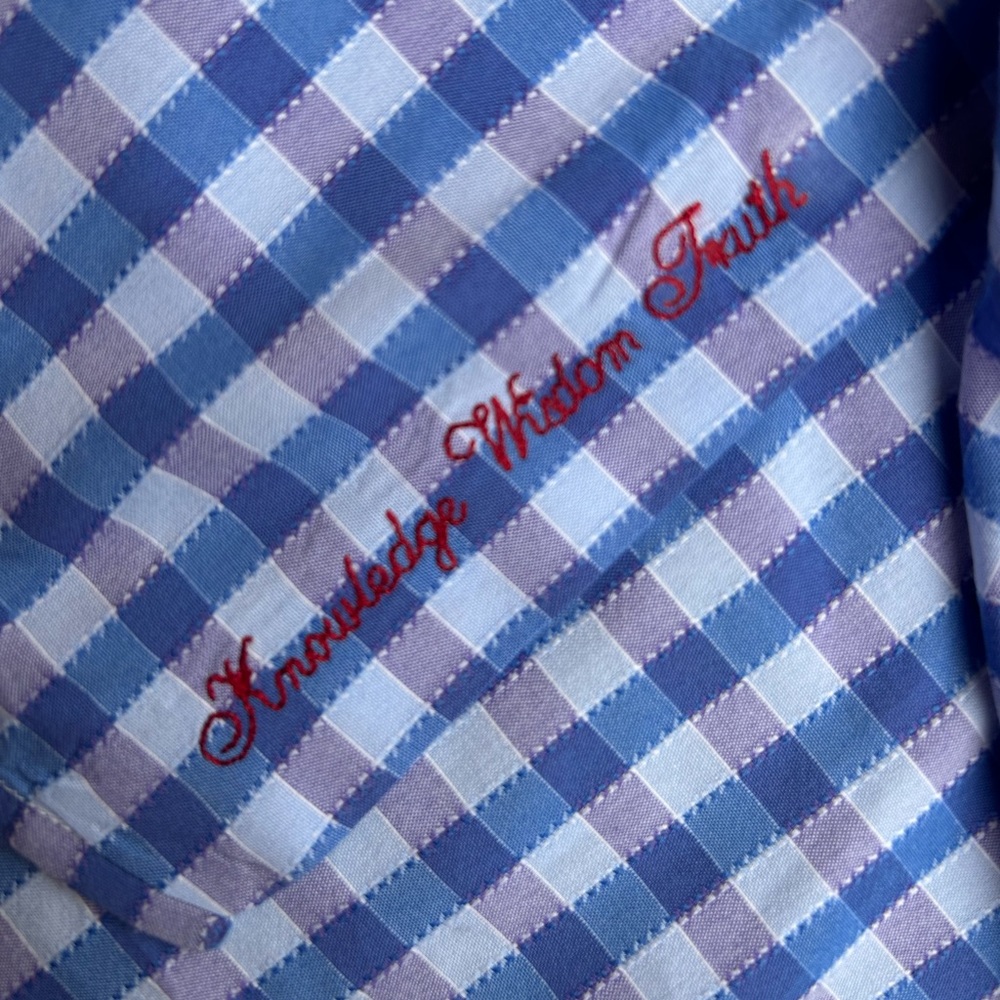 Robert Graham Mens Long Sleeve Button Down Blue/Pink Checkered Shirt Sz 43-17 XL - Picture 5 of 6